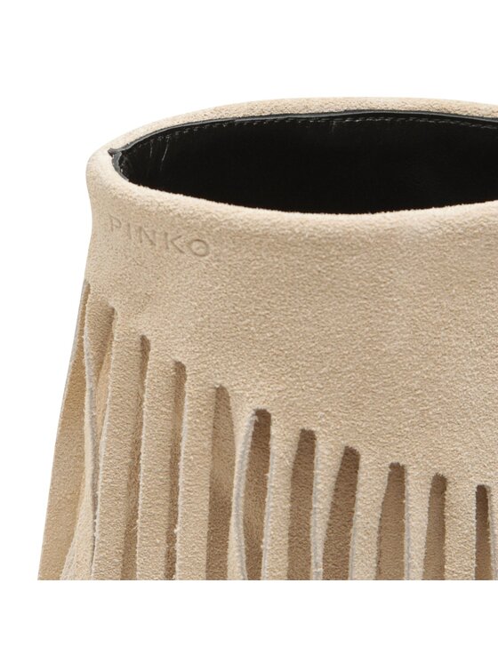 PINKO PINKO Каубойски обувки Olympe Tronchetto PE 23 BLKS1 100573 A0N8 Бежов