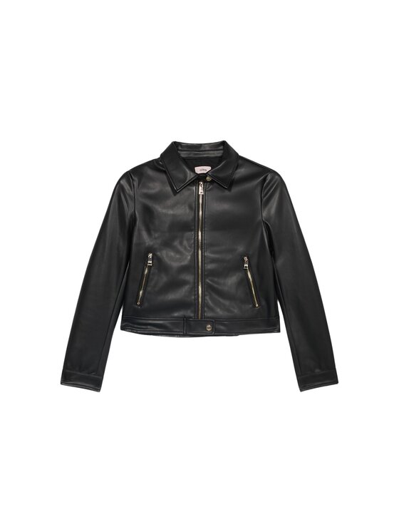 Oltre Oltre Giacca in similpelle R365R002272N033 Nero Slim Fit