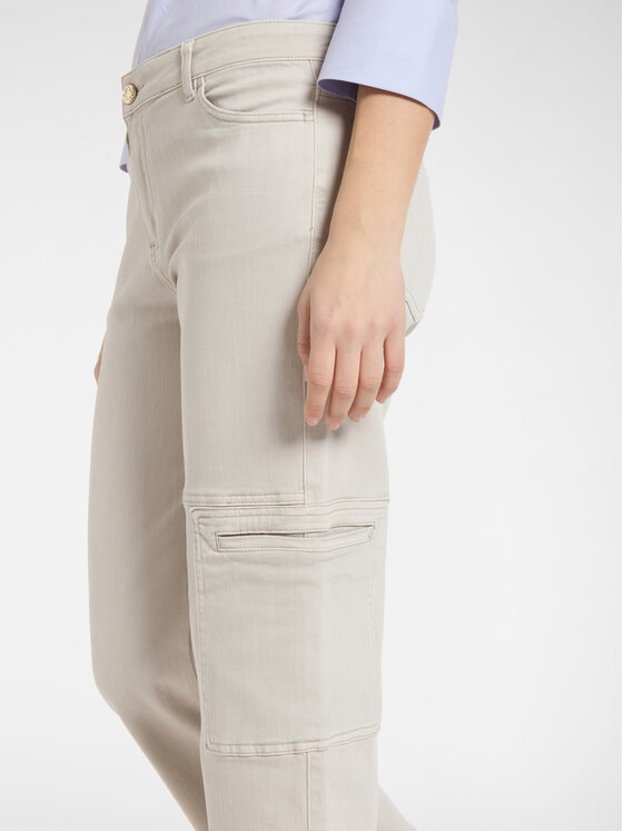 Elena Mirò Elena Mirò Spodnie materiałowe P185P000421N0A3 Kremowy Regular Fit