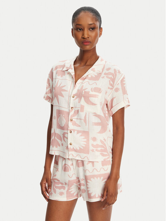 Banana Moon Banana Moon Košile Taylor Floreal MHW03 Růžová Loose Fit