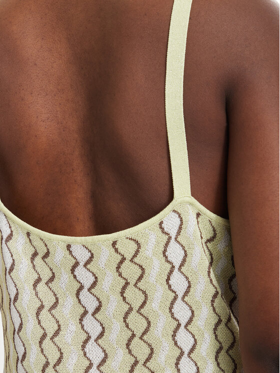 Fracomina Fracomina Плетена рокля FS26SD5005K414F8 Светложълт Slim Fit