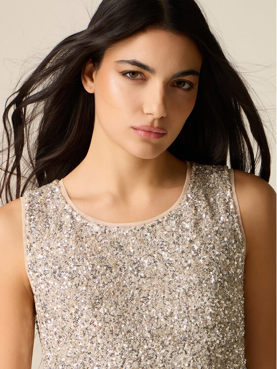 Oltre Oltre T-shirt G000J004350N002 Oro Slim Fit