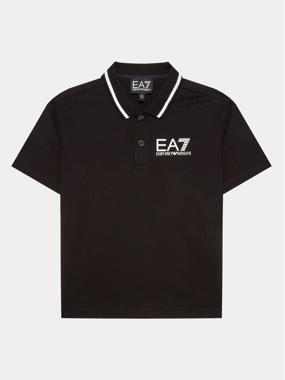 Ea7 Emporio Armani Herren Schwarz Polohemd 8Nbf51 Bj02z 1200 Regular Fit 6Y