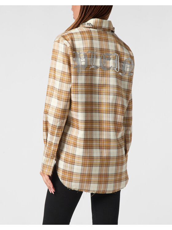 PHILIPP PLEIN PHILIPP PLEIN Koszula 22561 Brązowy Fitted Fit