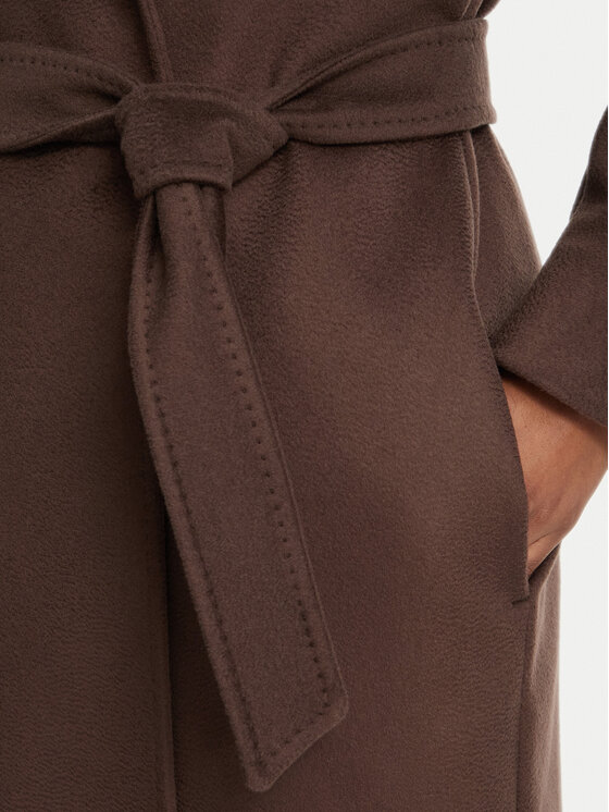 Weekend Max Mara Weekend Max Mara Вовняне пальто Pedale 2625016092 Темно-коричневий Regular Fit