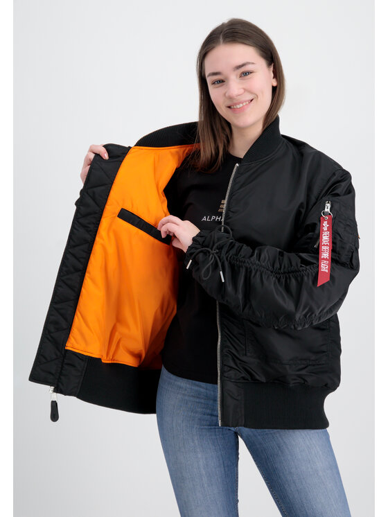Alpha Industries Alpha Industries Kurtka bomber CWU MA-1 Bomber Jacket Women Czarny Oversize