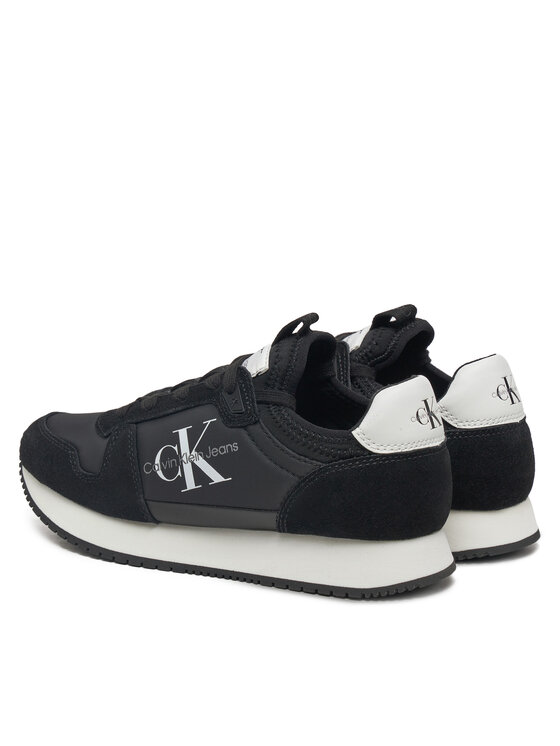 Calvin Klein Jeans Calvin Klein Jeans Laisvalaikio batai Runner Sock Laceup Ny-Lth W YW0YW00840 Juoda