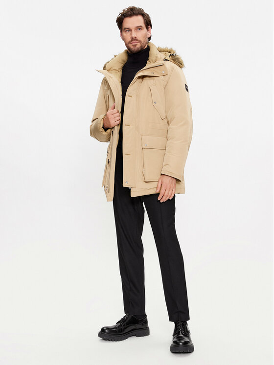 BOSS Boss Kurtka puchowa Dadico 50499371 Beżowy Regular Fit