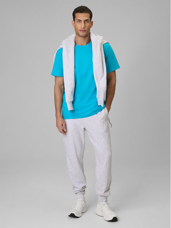 4F 4F T-Shirt BASIC+ Niebieski Regular Fit