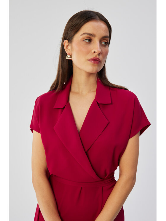 Stylove Stylove Sukienka koktajlowa S363 Czerwony Comfortable Fit