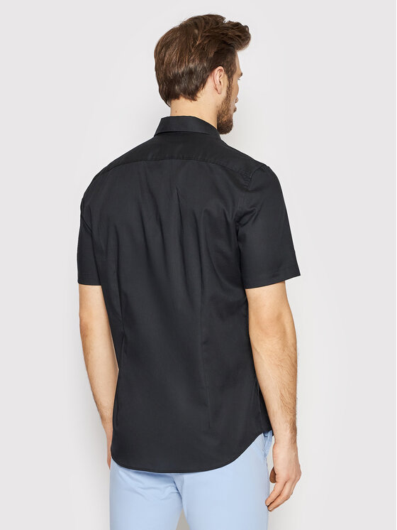 Camicia C6 15490/000/9000 Nero Regular Fit