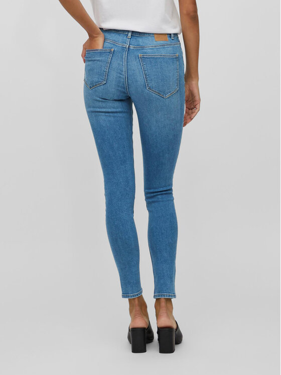 Vila Vila Jeansy Sarah 14084766 Modrá Skinny Fit