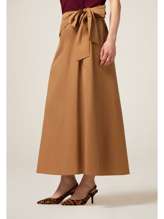 Oltre Oltre Spódnica maxi 1165R001524N002 Brązowy A-Line Fit