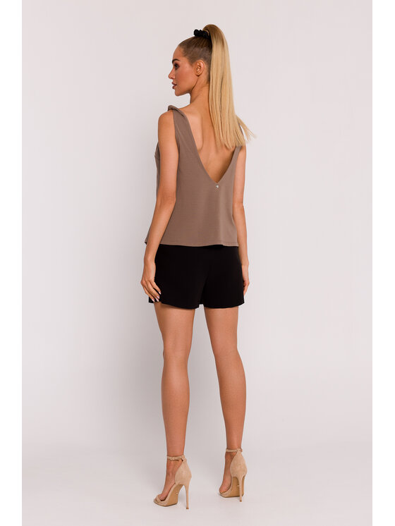 Made of Emotion Made of Emotion Blúzka M792 Hnedá Generous Fit