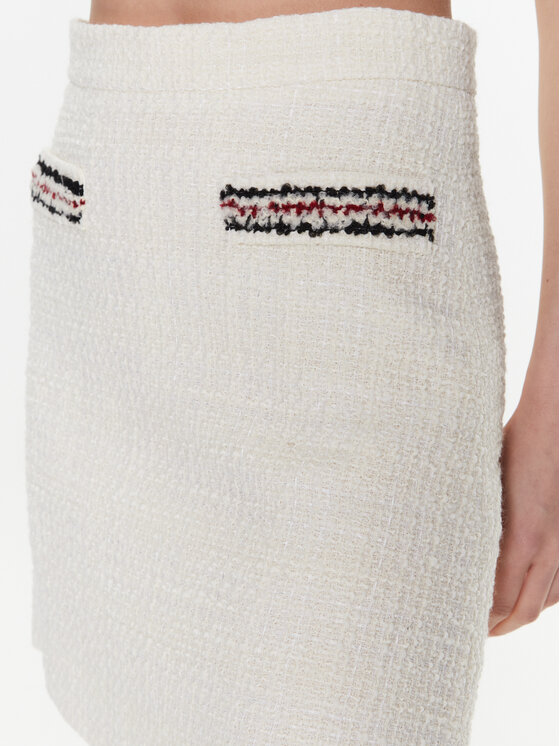 Marella Marella Trapezförmiger Rock Garbata 31060428 Weiß Regular Fit