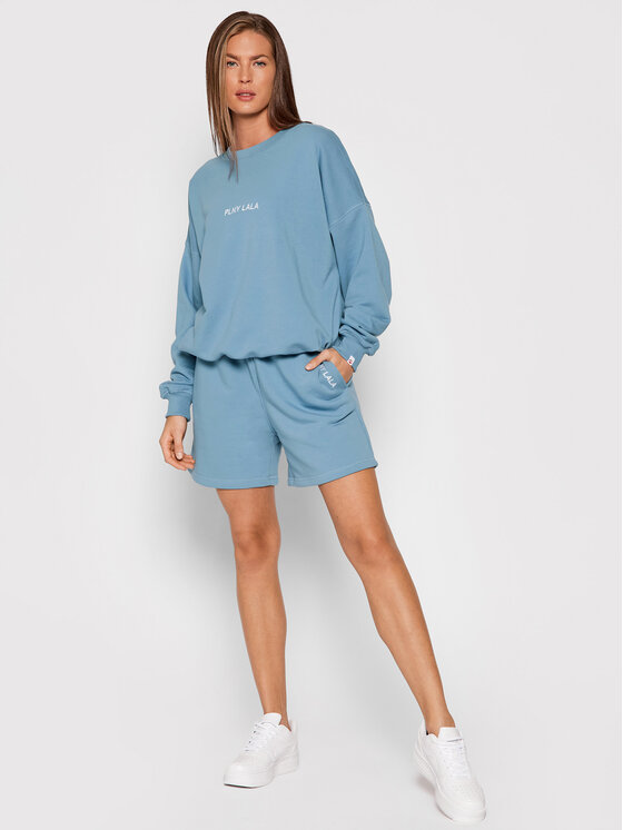 Felpa Flora PL-BL-FO-00023 Blu Oversize