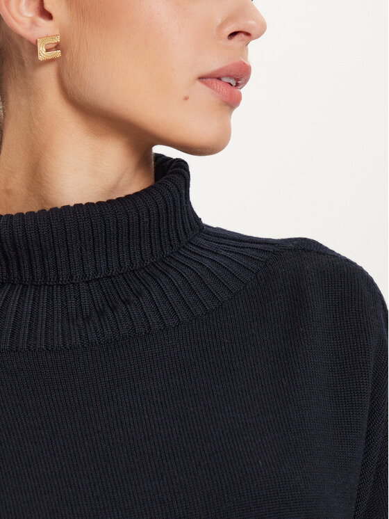 Max Mara Leisure Max Mara Leisure Rollkragenpullover Superbo 2426366148 Dunkelblau Relaxed Fit
