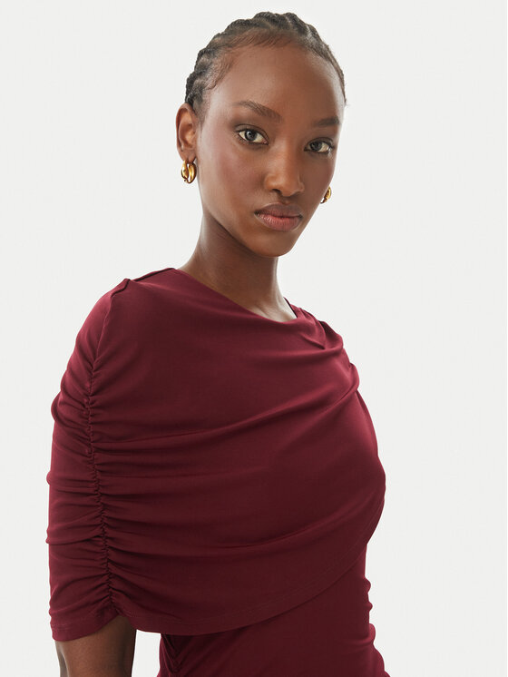 Vero Moda Vero Moda Večerné šaty Kassandra 10356465 Bordová Regular Fit