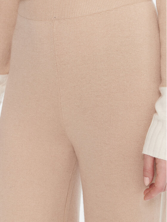 United Colors Of Benetton United Colors Of Benetton Pletene hlače 102HDF00Z Bež Wide Leg