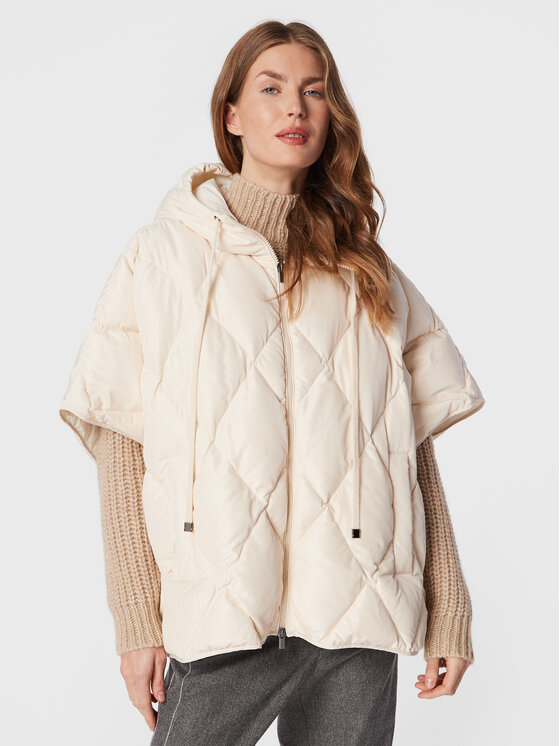 Peserico Easy Peserico Easy Pehelykabát M22051 A6695 Ekru Relaxed Fit