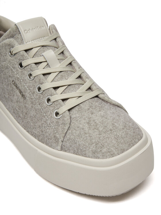 Calvin Klein Calvin Klein Tenisice Flatform Cup Lace Up W/Ml Felt HW0HW02325 Siva