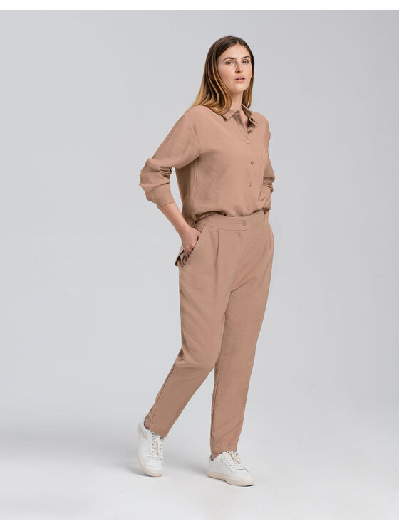 Look Made With Love Look Made With Love Koszula Malena Look 142 Beżowy Loose Fit