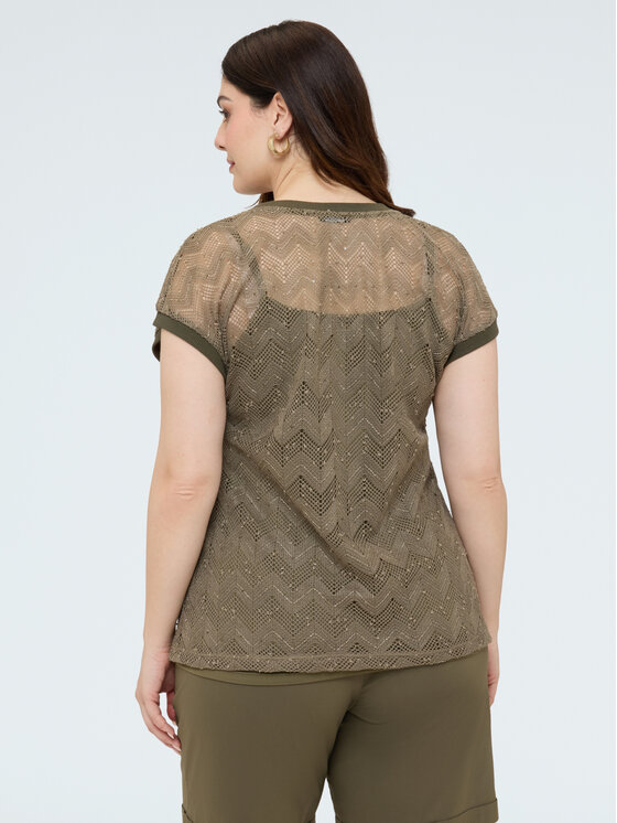 Fiorella Rubino Fiorella Rubino T-Shirt G006L009530N035 Zielony Regular Fit