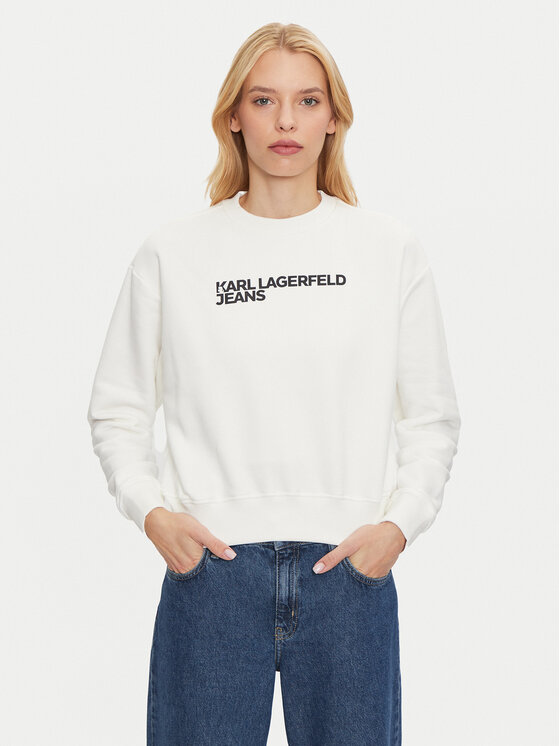 Női Pulóver Karl Lagerfeld Jeans, Méret: XL, Fehér, 246J1809
