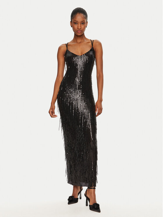 Rinascimento Rinascimento Rochie de seară CFC0121687003 Negru Regular Fit