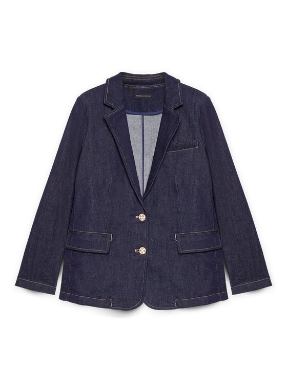 Fiorella Rubino Fiorella Rubino Giacca outdoor Q493T000170N034 Blu A-Line Fit