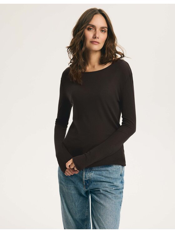 Esotiq Esotiq Bluzka 46062 Brązowy Regular Fit