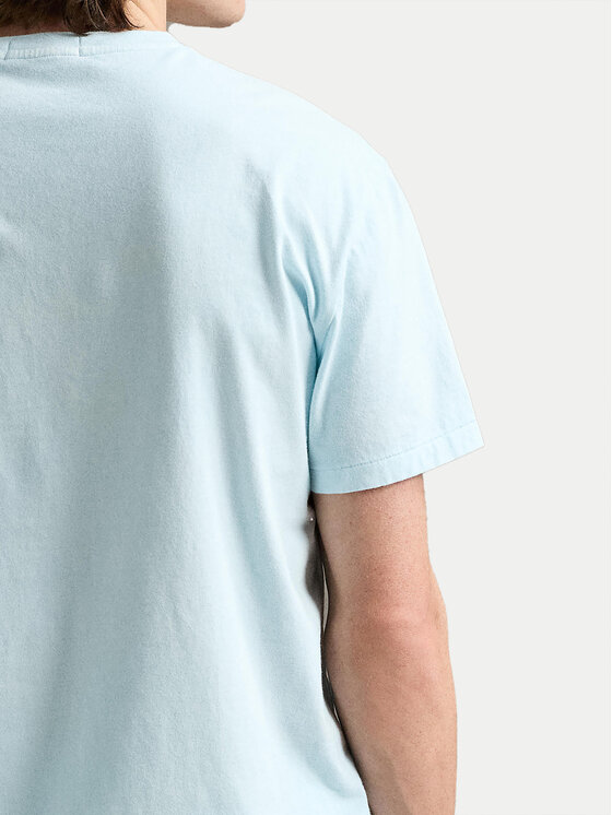 Polo Ralph Lauren Polo Ralph Lauren Marškinėliai 710969628002 Žydra Custom Slim Fit