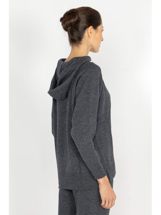 Deni Cler Milano Deni Cler Milano Bluza T-DC-W452-D5-90-88-1 Szary Regular Fit