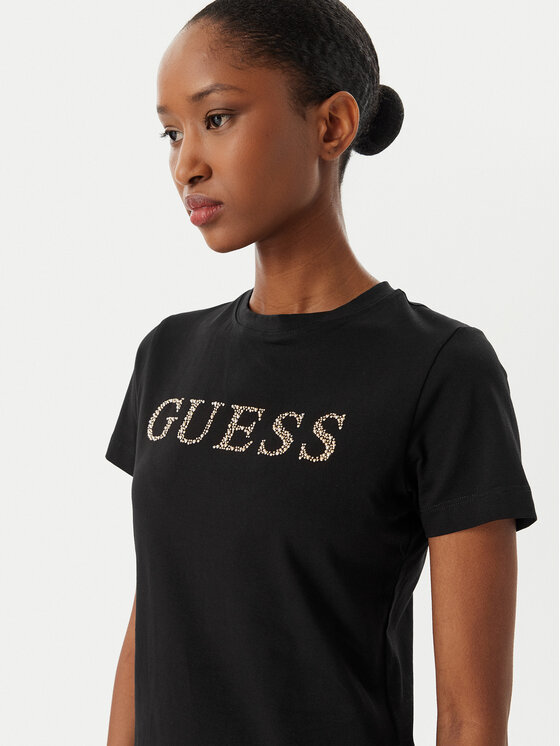 Guess Guess T-shirt V6RI20 J1314 Crna Regular Fit