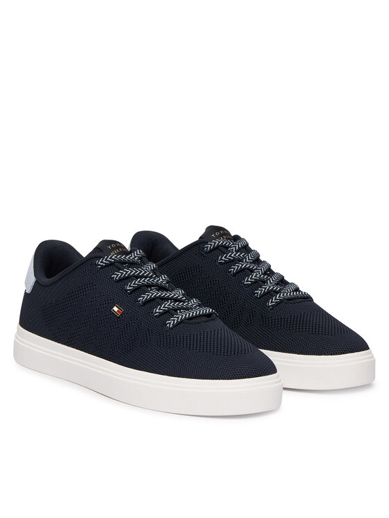 Tommy Hilfiger Tommy Hilfiger Sneakersy Knit Cupsole FW0FW09289 Granatowy