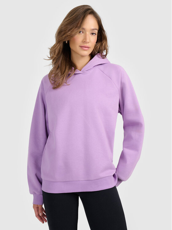 4F 4F Bluza BASIC+ Fioletowy jasny Loose Fit