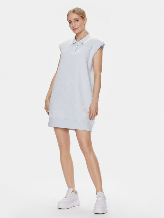 Guess Guess Rochie de zi Cheri V4RK00 KBSL0 Albastru celest Regular Fit