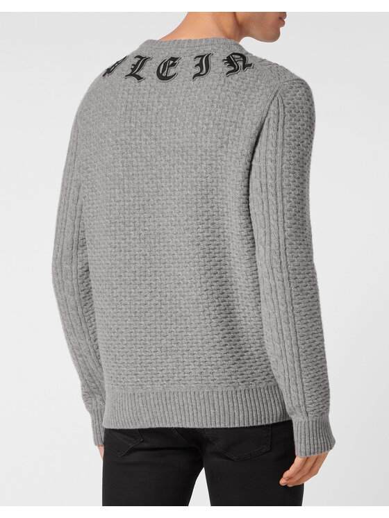 PHILIPP PLEIN PHILIPP PLEIN S dlouhým rukávem 9751 Šedá Regular Fit