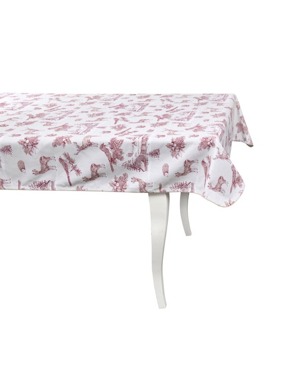 Roseberry Home Roseberry Home Obrus Toile de Jouy Red Forest Czerwony