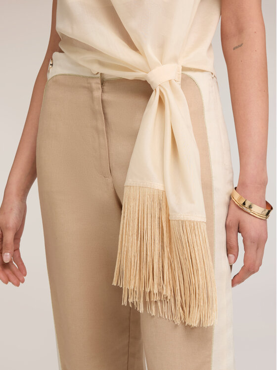 Motivi Motivi Blusa 2094Q002004N011 Crema Regular Fit