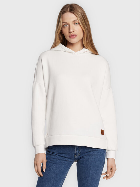 Felpa B-Sigi L01402-W23 Bianco Relaxed Fit