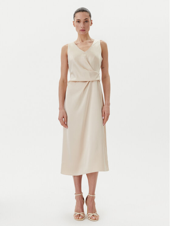 Rinascimento Abito da cocktail CFC0122928003 Beige Regular Fit, taglia : M