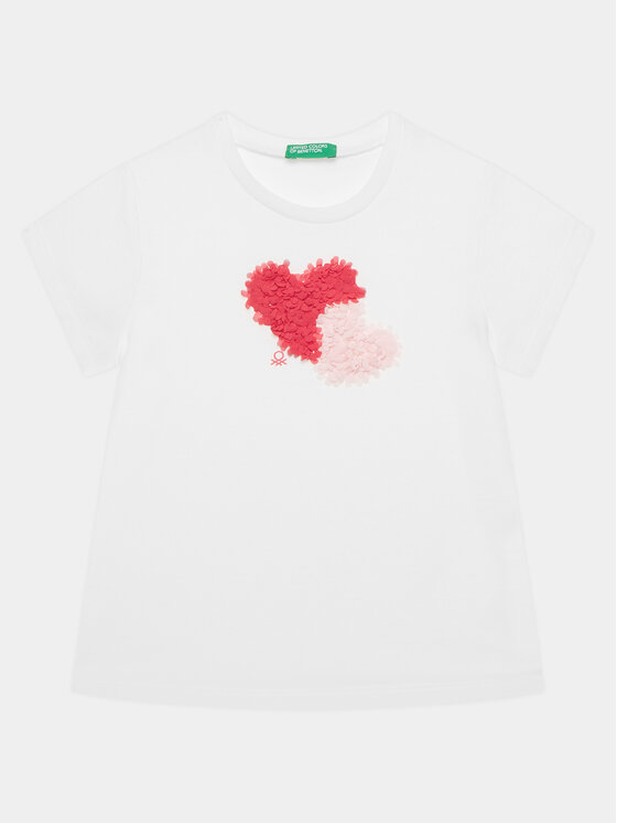 United Colors Of Benetton Tricou 3I1XG10E1 Alb Regular Fit