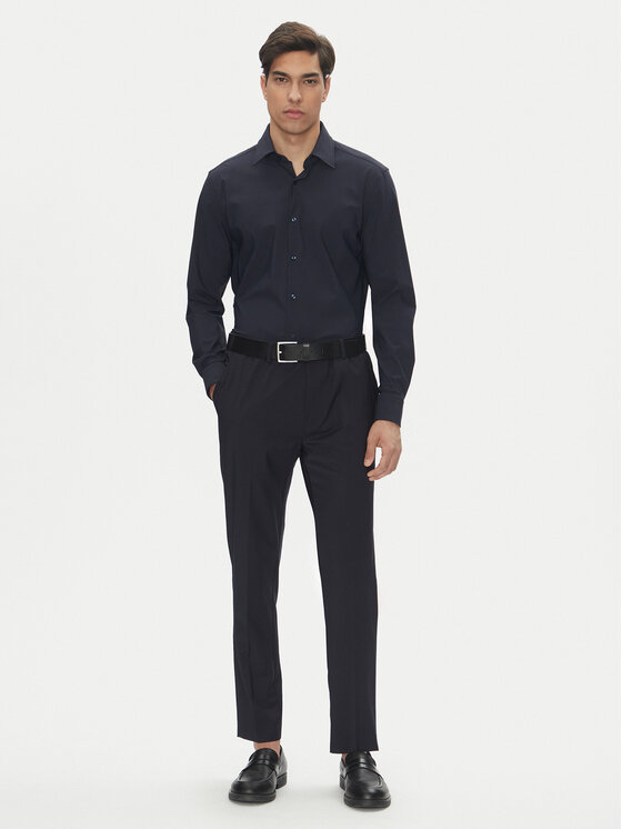 BOSS BOSS Košeľa P-Hank 50539391 Tmavomodrá Slim Fit