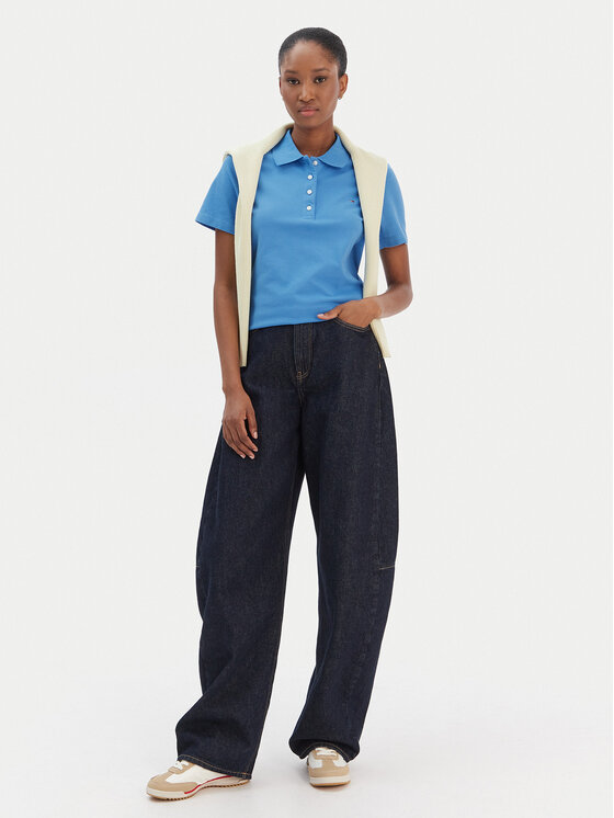 Tommy Hilfiger Tommy Hilfiger Поло 1985 WW0WW43225 Голубий Slim Fit