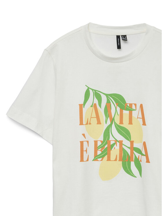 Vero Moda Vero Moda T-Shirt Sonna 10327143 Biały Regular Fit