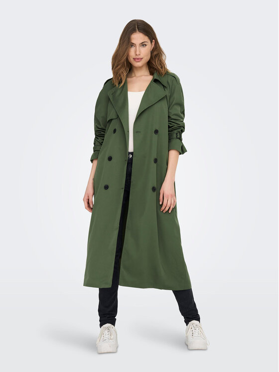 ONLY ONLY Trench Chloe 15242306 Zelena Regular Fit
