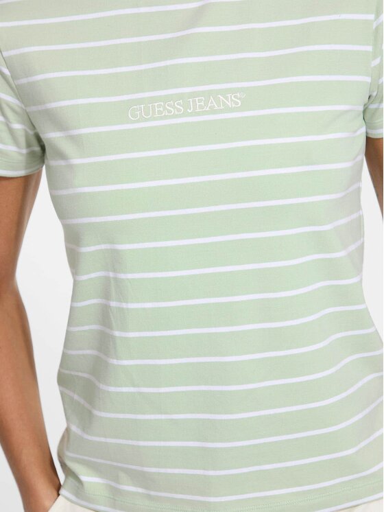 Guess Jeans Guess Jeans T-Shirt 168495 Zielony Classic Fit