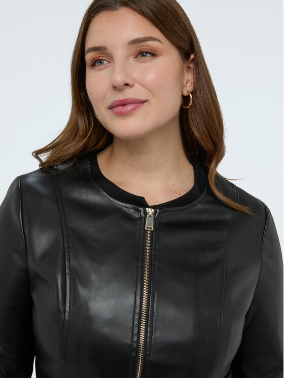 Fiorella Rubino Fiorella Rubino Kurtka z imitacji skóry R309T001282N033 Czarny Regular Fit