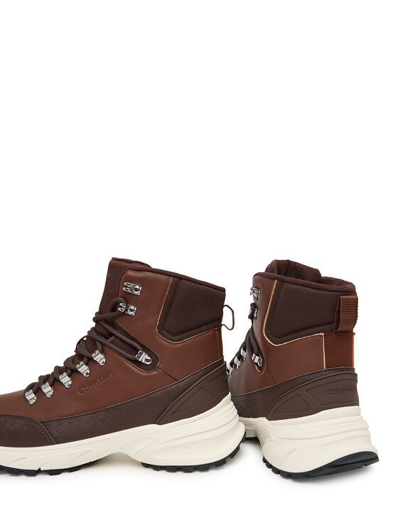 Calvin Klein Calvin Klein Μποτίνια Hike Runner Mid Laceup Lth HM0HM02323 Καφέ